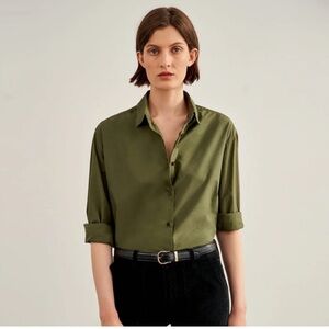 Nili Lotan Yorke Shirt Oversized
Cotton Poplin Minimalist Quiet Luxury XS